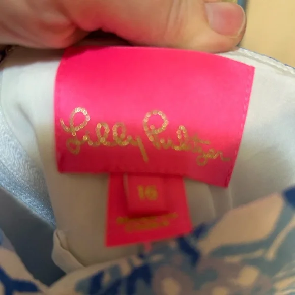 Lilly Pulitzer Strapless Dress in Blue and Green Floral - Picture 2 of 4